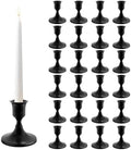 zeochyni 24 Pcs Black Taper Candle Holders Bulk for Wedding, Party Decor by zeochyni