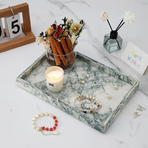Marble Bathroom Tray,Pure Natural Vanity Tray - Image 2