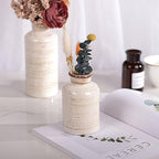 Ceramic Vase Set - 3 Ceramic Small Vases, Farmhouse Country Flower Vase Home Decor, Living Room Decoration, Table Decoration, Fireplace Decor, and Entrance Decorations Centerpieces - Image 4