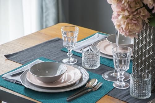 homing Faux Cotton Linen Placemats Set of 8, Cloth Dining Table Mats - Image 7