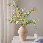 Ceramic Flower Vase Home Decor, 9 in Farmhouse Table Vase Retro Vintage Living Room Kitchen Bedroom Decoration Pottery Decorative Vases for Flowers Shelf Office Coffee Desk Dining Entryway, Rustic - Image 2