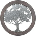 Hosley Metal Tree of Life Wall Art with Wooden Ring 20 Inch Round – Rustic Farmhouse Wall Décor for Living Room, Bathroom, Bedroom, Dining Room – Housewarming Gifts by HOSLEY