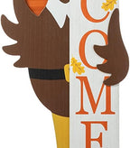 Glitzhome 36”H Fall Thanksgiving Wooden Turkey Porch Sign, Farmhouse Turkey Standing Decor, Rustic Welcome Sign Porch Decor for Fall Harvest Autumn Thanksgiving - Image 6