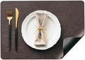DOLOPL Placemats Set of 12, Reversible Dual-Color Faux Leather Place Mats by DOLOPLOfficial