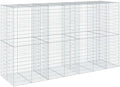 vidaXL Gabion Basket with Cover - Durable Outdoor Rectangular Gabion Cage 137.8"x39.4"x78.7" - Galvanized Iron, Tool-Free Assembly, Uses for Garden, Privacy Screens, Retaining Walls by vidaXL