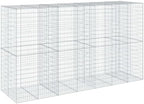vidaXL Gabion Basket with Cover - Durable Outdoor Rectangular Gabion Cage 137.8"x39.4"x78.7" - Galvanized Iron, Tool-Free Assembly, Uses for Garden, Privacy Screens, Retaining Walls by vidaXL