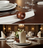 Handcrafted Natural Wood Table Napkin Rings, Set of 6 - Image 4