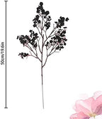 Uieke 30 Pcs Babys Breath Artificial Flowers Fake Silk Black Flowers Faux Gypsophila Bouquet Real Touch Floral for Home Wedding Halloween Party Centerpieces DIY Décor - Image 3