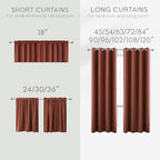 KOUFALL Rust Western Curtains for Bedroom 72 Inch Length 2 Panels Set Blackout Room Darkening Light Blocking Insulated Thermal Curtains for Living Room,Terracotta Red,42x72 Inches Long - Image 6