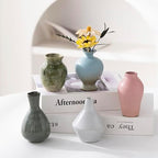 Ceramic Bud Vase Set of 5, Gradient Glaze Mini Small Vases by Tmtior