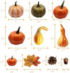 Fall Decor Set 5 Pack 5.9Ft Artificial Fall Maple Leaves Garland - 70pcs with Mini Pumpkins kit, Happy Fall Porch Banner Welcome Signs Autumn Decor for Thanksgiving Home & Fall Decorations - Image 4