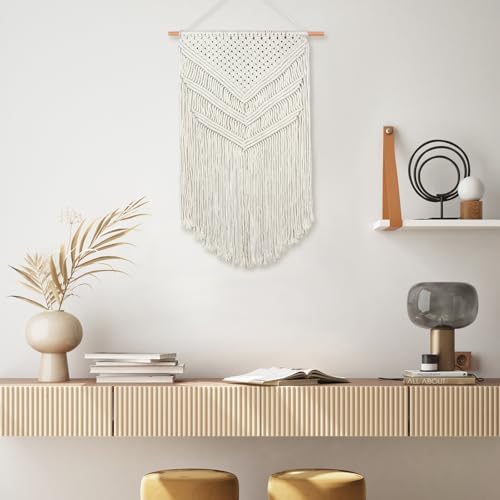 JONKASIPA Macrame Woven Wall Hanging, Bohemian Tassel Decor - Image 5