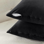 MIULEE Decorative Black Velvet Euro Sham Throw Pillow Covers 26x26 Inch - Image 6