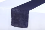 MDS® Pack of 15 Natural Burlap Table Runner, 12 x 108 Inch, Jute Rustic Farmhouse Boho Table Decor for Wedding Reception, Dining Table, Bridal Shower, Baby Shower & Party Decorations - Navy Blue - Image 3