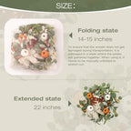 Fall Wreath for Front Door, 22 Inches Autumn Wreath for Thanksgiving Decor - Image 3