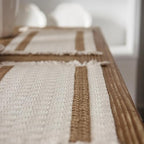 Niviy Boho Placemats Set of 8, 12x18 Inch Natural Cotton Burlap and Kitchen Woven Placemats with Tassels for Dining Table Centerpiece Thanksgiving Home Decorations - Image 2