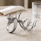Vagabond House Elk Head Napkin Ring - Solid Pewter Napkin Ring for Lodge Style Decor - Rustic Table Accessory - 5.5" Long x 4" Tall - Image 4