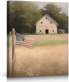 ZERILYN Ship Next Day – Patriotic American Flag Canvas Prints for Bathroom, 4th of July Pictures for Kitchen Wall, Independence Day Wall Decor for Home & Office by ZERILYN