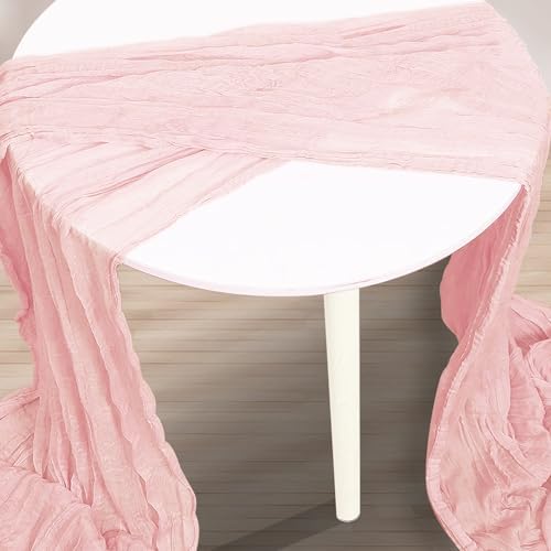 10 Pack Valentines Cheesecloth Table Runner 35x120 Inch 10Ft Rustic Gauze Cheese Cloth Table Runner Sheer Cheesecloth Table Runners for Wedding Party Bridal Shower Decoration - Image 3