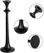 Black Iron Taper Candle Holder - Set of 3 Decorative Candle Stand - Image 3
