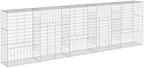 vidaXL Gabion Basket with Cover 196.9"x19.7"x59.1" Galvanized Iron - Image 7