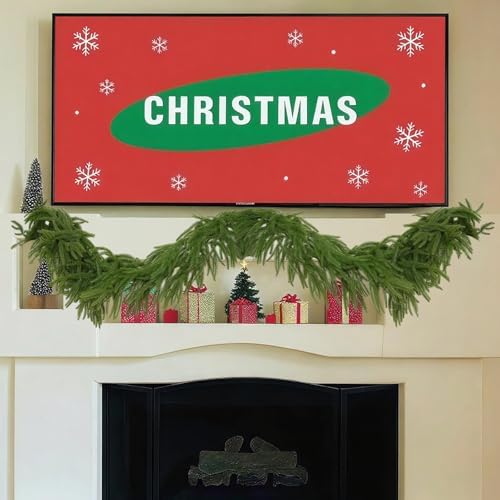 2 Pcs 9 FT Christmas Garland, Artificial Norfolk Pine Garland, - Image 5