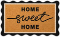 Folkulture Home Sweet Home Door Mat, Scalloped Doormat Outdoor - 16" x 28" by Folkulture