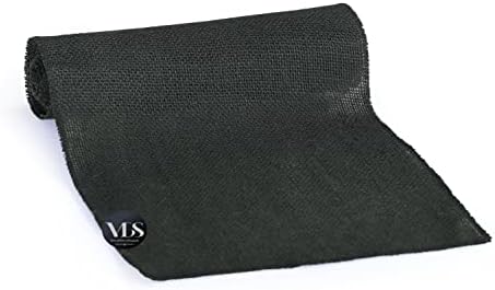 VDS Pack of 25, Burlap Table Runner 100% Natural Jute Rustic Hessian Table Cloth Centrepiece for Wedding Bridal Shower Birthday Event Party Banquet Table Decoration (Size 12X108 Inch)(Black) - Image 6