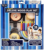 Rite Lite My Mini Wood Menorah Deluxe Set with Removable Wood Candles with Jelly Doughnut, Dreidel, Pan, Latke, Gelt Coin Decor Hanukkah Gifts Decorations Centerpiece Jewish Holiday Party Favors - Image 6