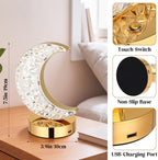 12 Pcs Crescent Moon Light, 3 Color Dimmable Touch Lamp - Image 3