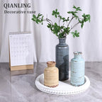 Ceramic Vase Set - 3 Small Flower Vases Home Decor, Modern Rustic Farmhouse Pottery Vases for Centerpieces, Living Room, Kitchen, Shelf, Bedroom, Bathroom, Fireplace, Table Shelf and Entryway Decor - Image 5