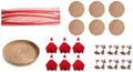 Britimes Table Runner Set, Red Christmas, 20 Pack, Sheer, for Kitchen Decor by Britimes