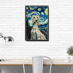 Metal Sign Vintage Tin Sign Saluki Starry Night Saluki Graceful Saluki in Night for Home Desertscape and Seasonal Celebrations Waterproof Aluminum 12×16 Inches with Metal Frame - Image 3