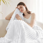 Bedsure Soft Twin XL Blanket for Bed Dorm Bright White 66"x90" - Image 3