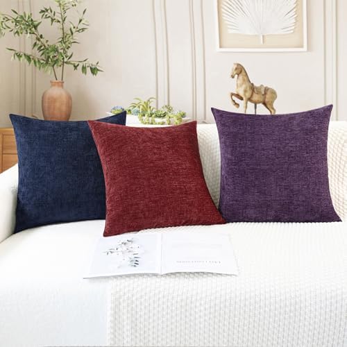CaliTime Decorative Couch Throw Pillow Covers 26 X 26 Inches Navy Blue - Image 5