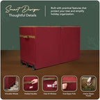 Covermates Christmas Tree Structured Rolling Storage Bag, Red - Image 4