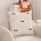 Halloween Throw Pillow Covers 20x20 Set of 2 White Ghost - Image 6