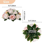 NUPTIO Flower Balls for Wedding Centrepieces - 6 Pcs 9.5in Diameter Artificial Flower Ball Arrangement Bouquet Peachy Pink & Creamy White Fake Rose Flowers Party Centerpieces for Weddings Tables - Image 5