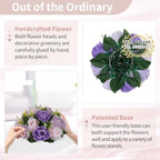 NUPTIO Artificial Flower Ball Centerpieces: Lilac & Purple & Pink Rose - Image 6