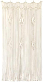 Macrame Curtain Long Cotton Window Panel Boho Room Divider 35"W*70"L by IOWER