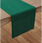 Solino Home 100% Pure Linen Table Runner Rainforest Hemstitch, 14 x 72 in - Image 2