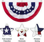 8PCS 2x4 FT American Pleated Fan Flags, Patriotic Bunting - Image 3