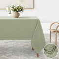 Linen World Hemstitch Linen Tablecloth,French Linen Sage Tablecloth 120" x 60" Inch,Washable Rectangular Table Cloth for Dining,Outdoor,Weddings and Restaurants,Decorative Thanksgiving Christmas by LLinenWorld