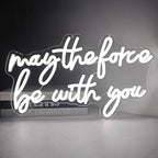 May The Force Be With You Neon Signs for Wall Decor Force Light Up Sign Game Neon Light Sign USB Power Wars Led Signs for Bedroom Wall Game Living Room Best Gifts for Kids Men Fans - Image 3