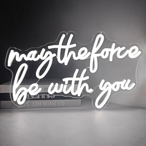 May The Force Be With You Neon Signs for Wall Decor Force Light Up Sign Game Neon Light Sign USB Power Wars Led Signs for Bedroom Wall Game Living Room Best Gifts for Kids Men Fans - Image 3