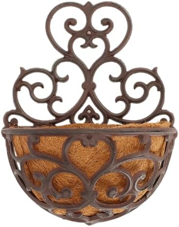 Esschert Design USA BPH51 Half Round Cast Iron Wall Planter - Image 6