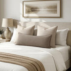 MIULEE Decorative Linen Lumbar Pillow Cover 14x36 Inch Dune - Image 3