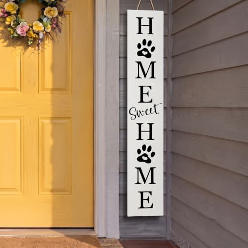 Home Sweet Home Sign, Welcome Porch Decor Front Door Outdoor Wooden Board - Image 2