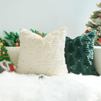 JOJUSIS Decorative Pillow Covers Pack of 4 Throw Pillowcases Faux Fur Couch Cushion (Christmas Tree, 24" x 24" (Pack of 4)) - Image 4