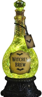 Lighted Witches Brew Poison Bottle Glitter Globe, Green Light Up Halloween Apothecary Decoration with Swirling Glitter Effect Spooky Witchy Tabletop Decor for Mantel Shelf Party Home Office，2Pcs by Unknown